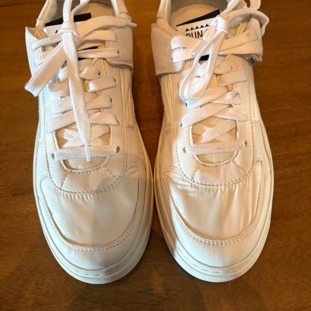 NWOT (Other) Women's RUN OF (Italian Made) Suede & Leather White Sneakers. Sz.10